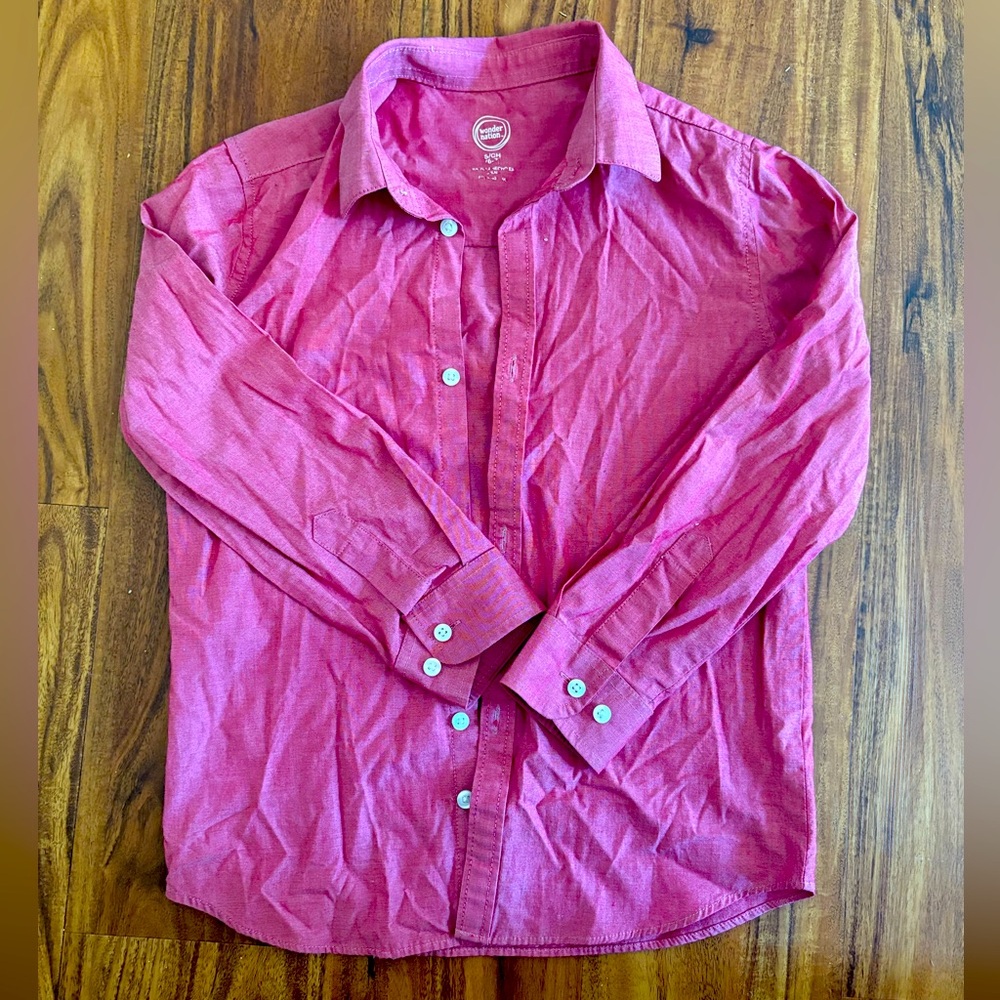 Wonder Nation Boy’s Casual Button Down Shirt